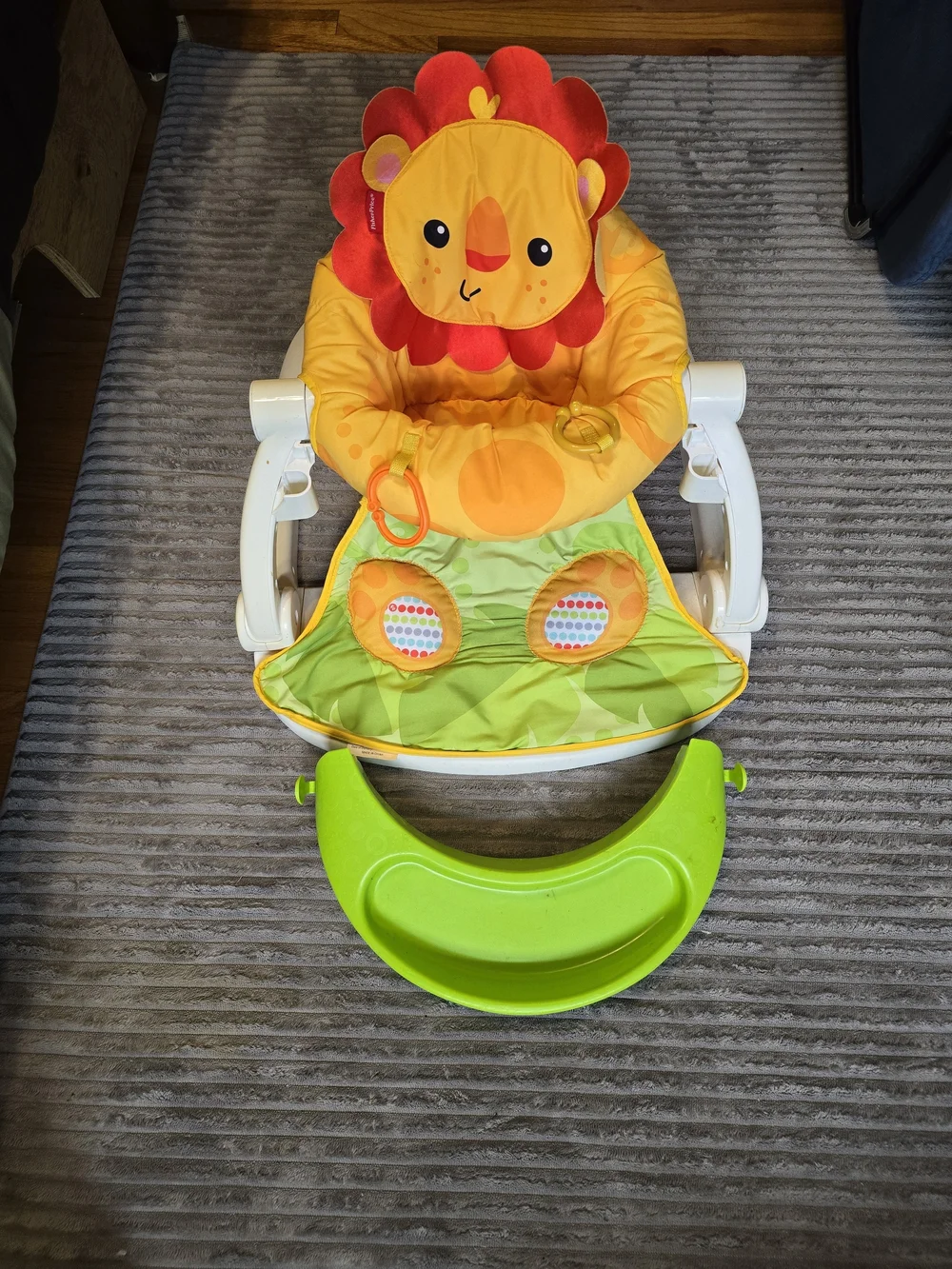Lion-Themed Kids Activity Chair - Yellow & Green
